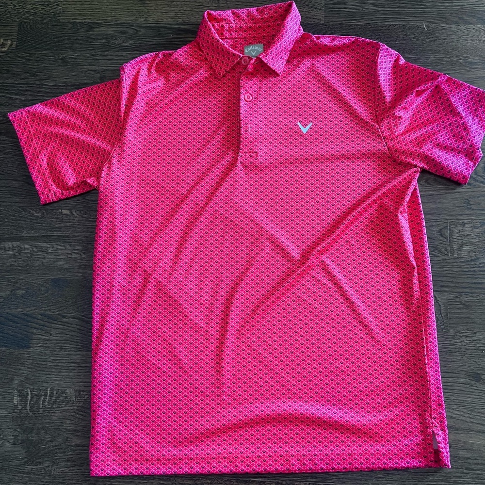 Men’s red callaway golf polo size medium